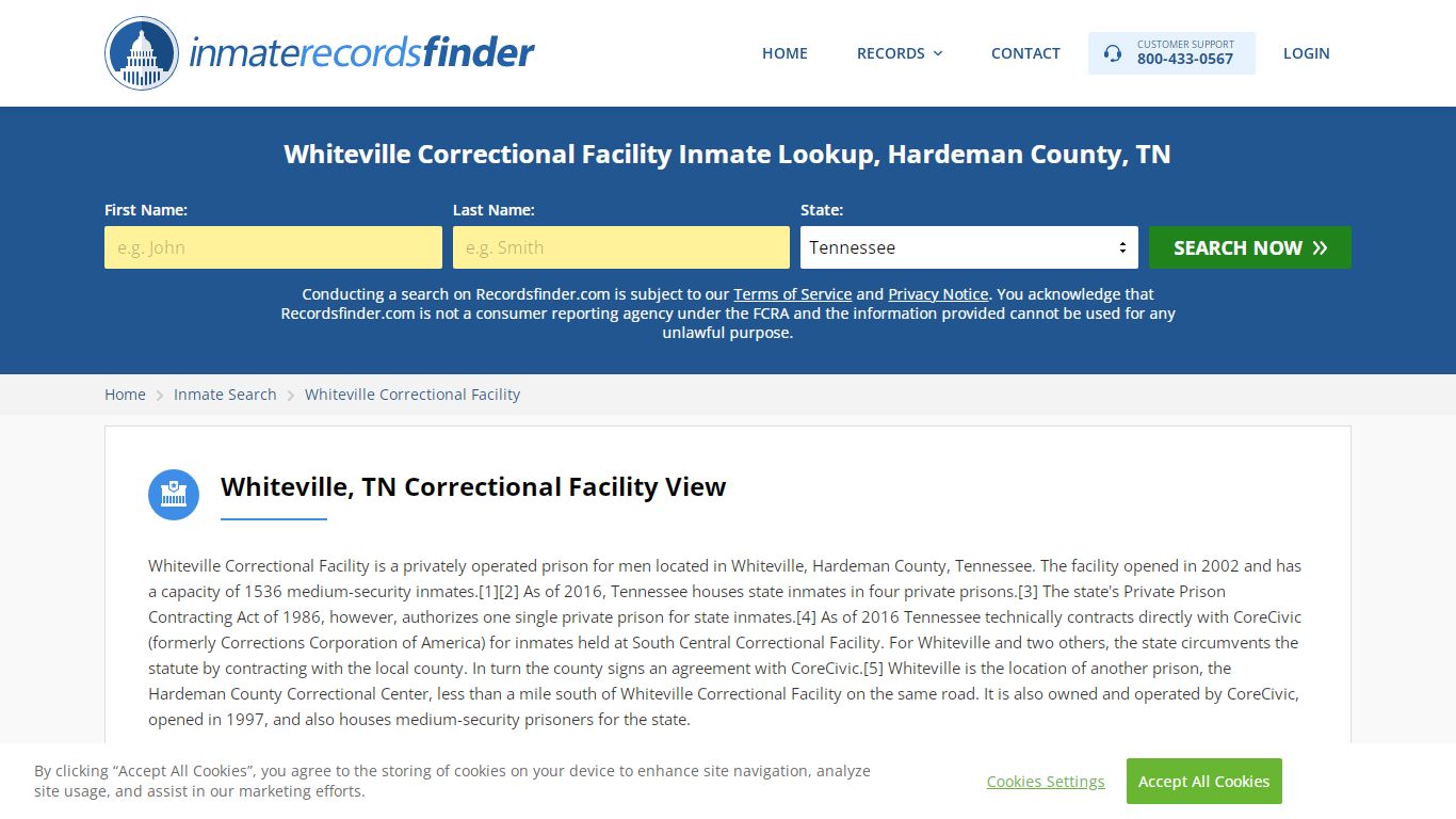 Whiteville Correctional Facility Roster & Inmate Search ...